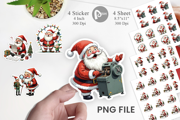 Santas Quirky Workshop Sticker