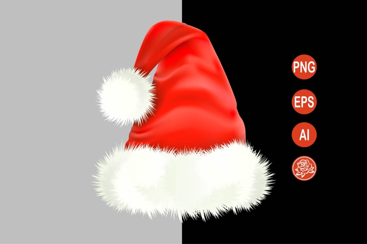 Isolated Santa Hat PNG Transparent Background
