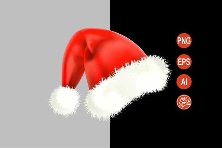 Santa Hat PNG Red Isolated on Transparent Background