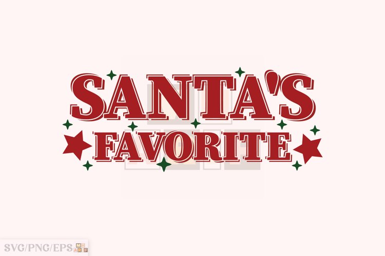 Santas Favorite, Winter Christmas SVG T-shirt Design