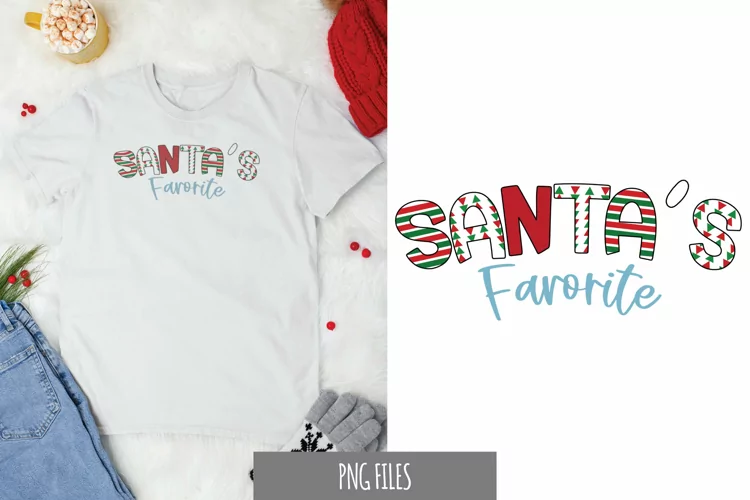 Santa's Favorite with Christmas Element Sublimation