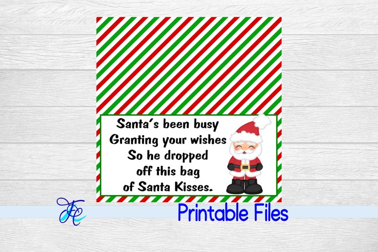 Santa Kisses Bag Topper (2355123)