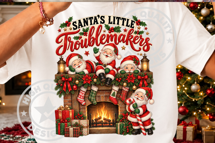 Santa’s Little Troublemakers Christmas PNG
