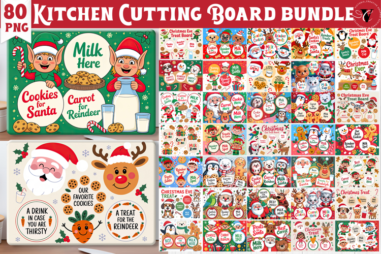 Christmas Santa Treat Board bundle | Christmas Cutting Board