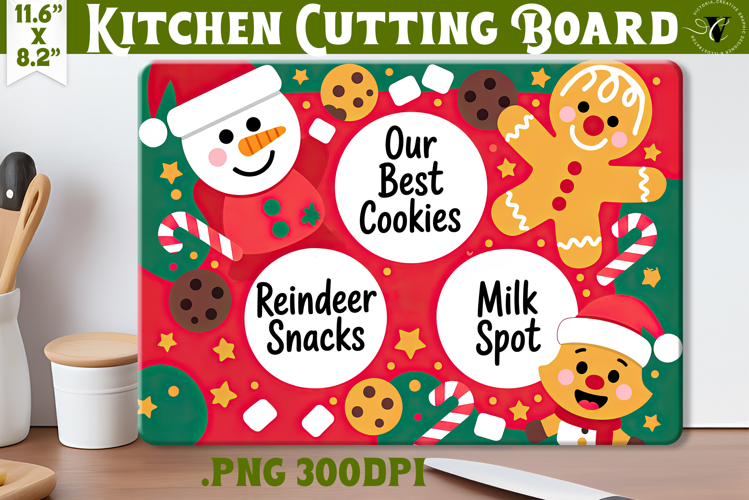 Christmas Treat Board | Christmas Cutting Board Santa Tray