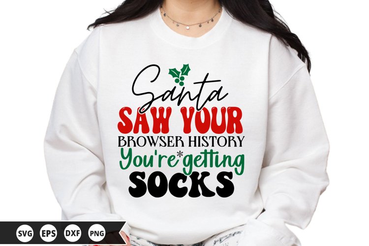 Santa saw your browser - Funny Christmas SVG Design
