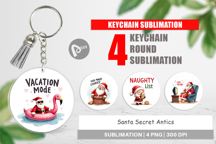 Santa Secrets Keychain
