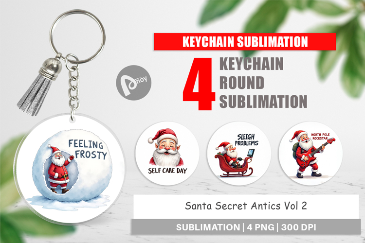 Santa Secrets Keychain