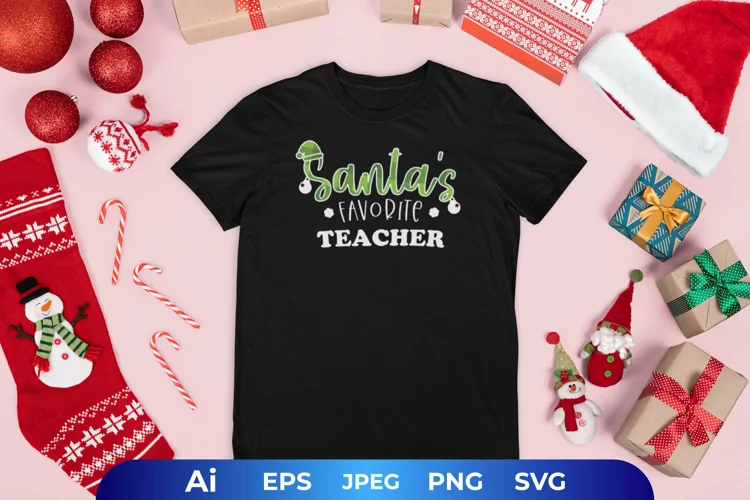 Santa's Favorite Teacher Sublimation