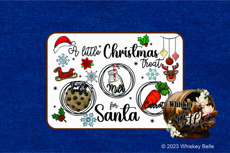 Santa Tray, Uses Sublimation and Laser Cutting, PNG SVG