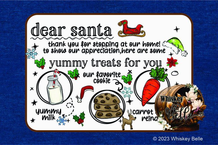 Santa Tray, Uses Sublimation and Laser Cutting, PNG SVG