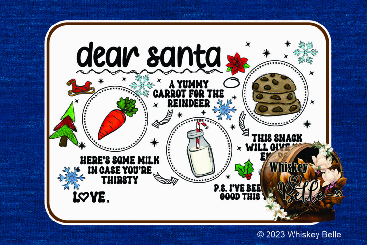 Santa Tray, Uses Sublimation and Laser Cutting, PNG SVG
