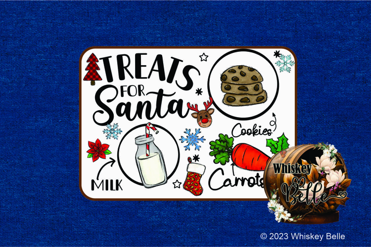 Santa Tray, Uses Sublimation and Laser Cutting, PNG SVG