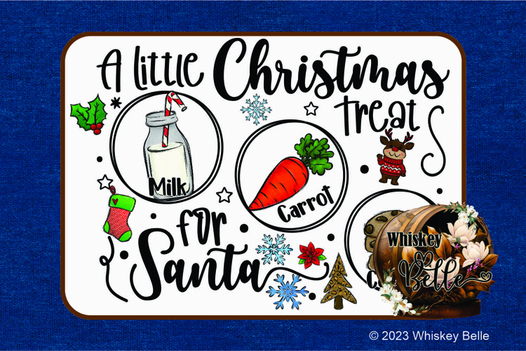 Santa Tray, Uses Sublimation and Laser Cutting, PNG SVG