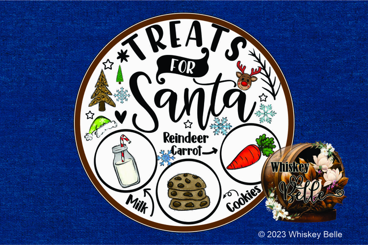 Santa Tray, Uses Sublimation and Laser Cutting, PNG SVG