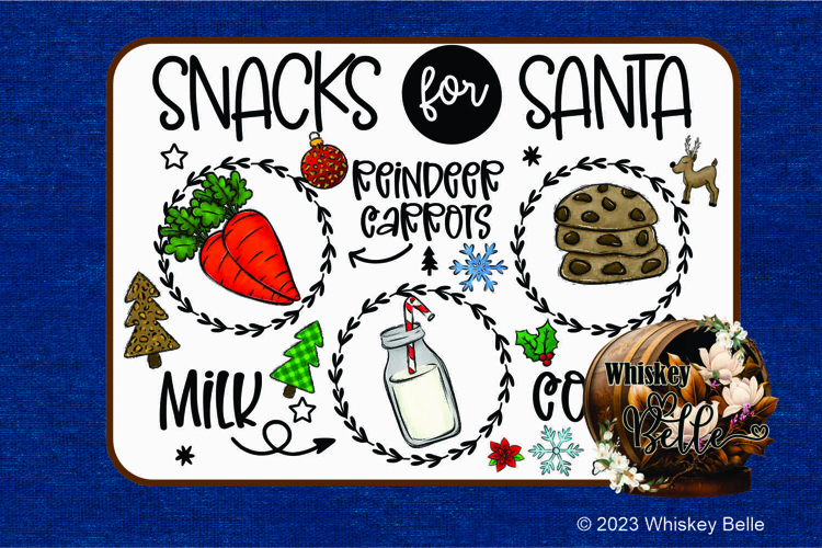 Santa Tray, Uses Sublimation and Laser Cutting, PNG SVG