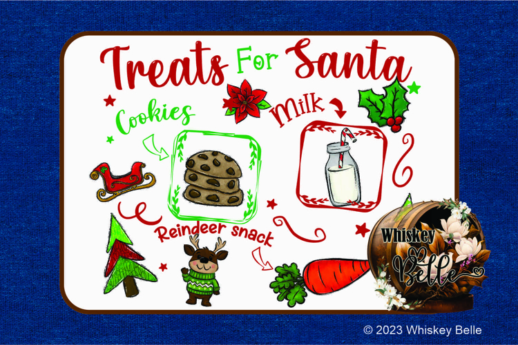Santa Tray, Uses Sublimation and Laser Cutting, PNG SVG