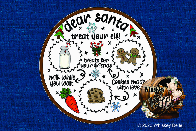 Santa Tray, Uses Sublimation and Laser Cutting, PNG SVG