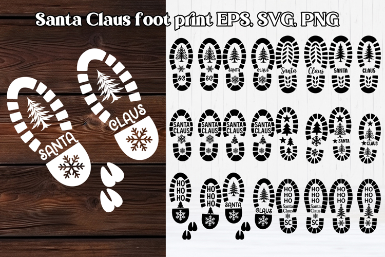 Santa Footprint SVGs Image 3