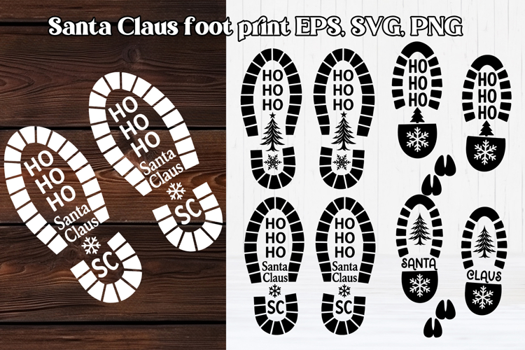 Santa Footprint SVGs