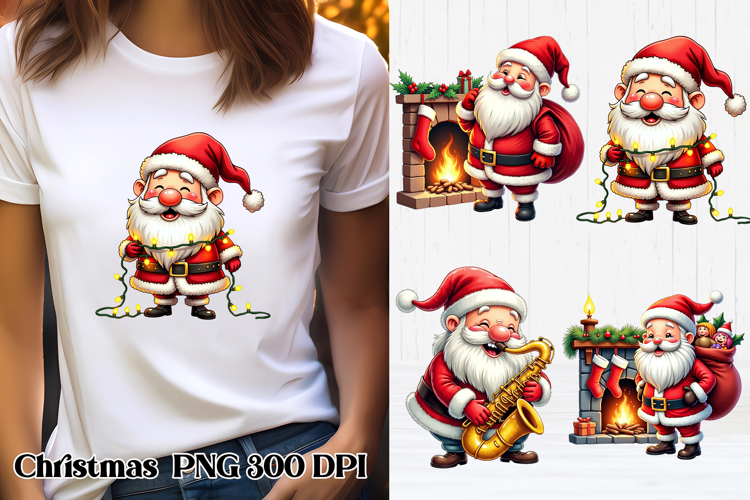 Funny Christmas Santa Claus clipart PNG design