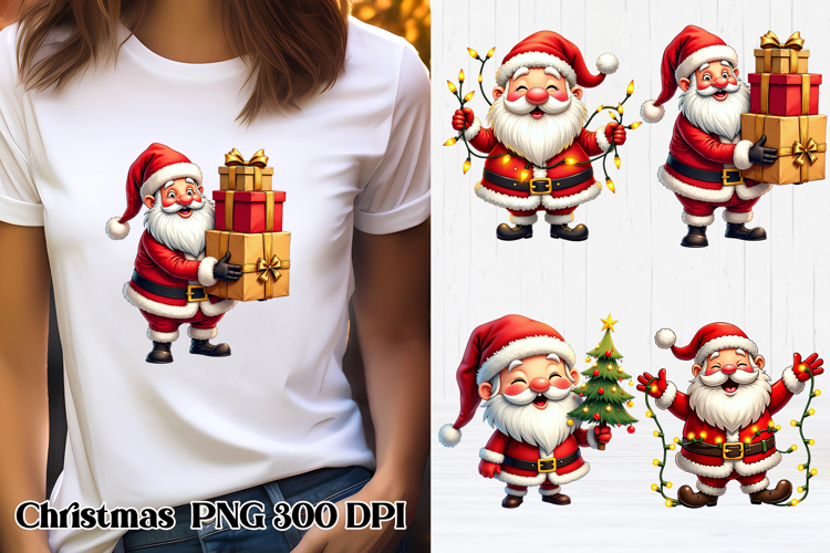 Funny Christmas Santa Claus clipart PNG design