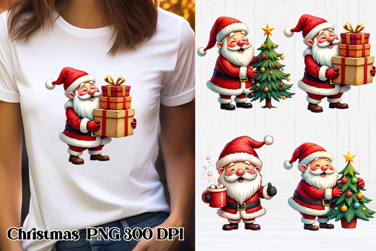 Funny Christmas Santa Claus clipart PNG design