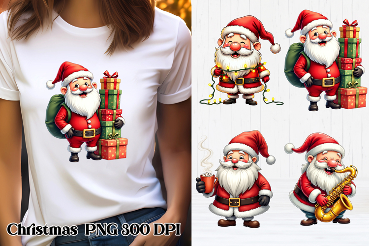 Funny Christmas Santa Claus clipart PNG design