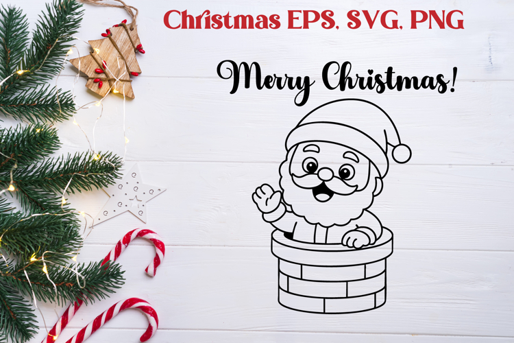 Christmas Santa Claus SVG design | Christmas silhouette