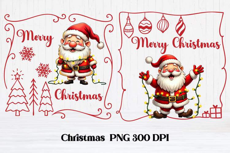 Funny Christmas Santa Claus clipart PNG design
