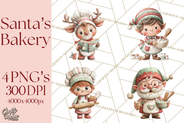 Holiday Baking Clipart, Christmas Cookies and Gingerbread