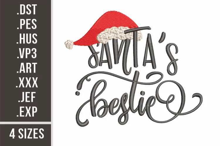 Santa's Bestie | Embroidery Design