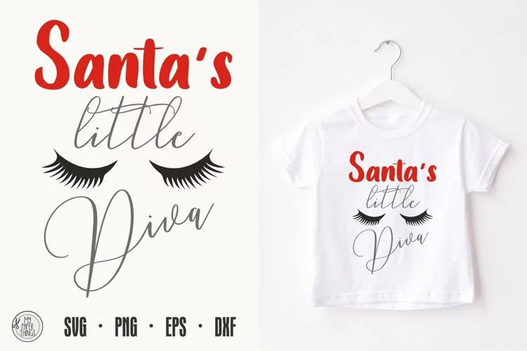 Baby Christmas svg | Santas Little Diva svg