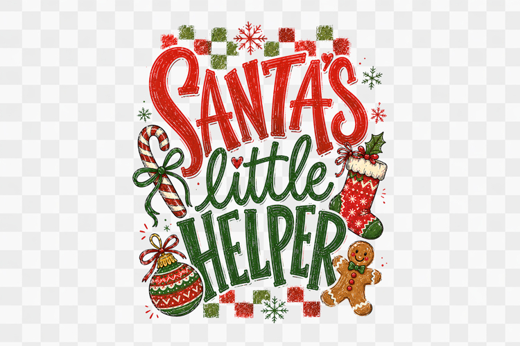 Santa Little Helper Baby Kids Christmas Sublimation png