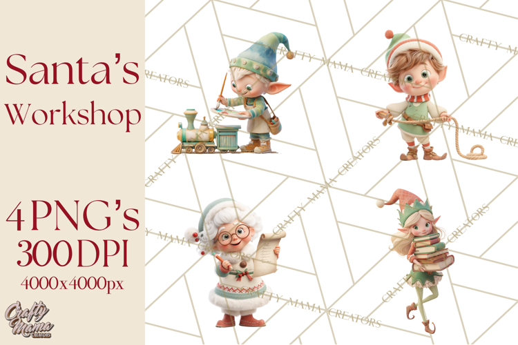 Christmas Elves Clipart Image 4