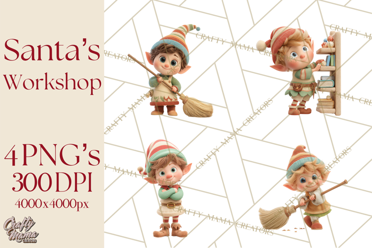 Christmas Elves Clipart Image 5
