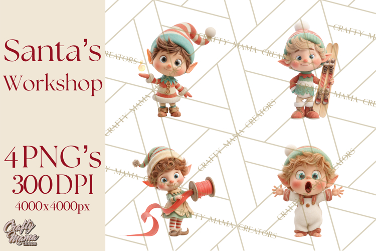Christmas Elves Clipart Image 6