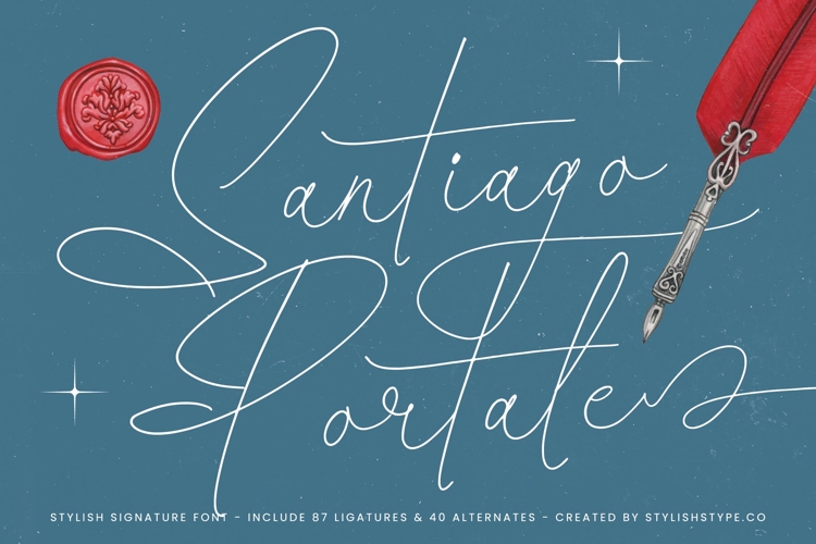 Santiago Portale - Stylish Signature Font
