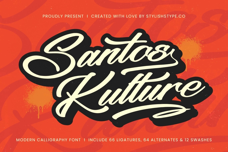 Santos Kulture - Modern Calligraphy Font