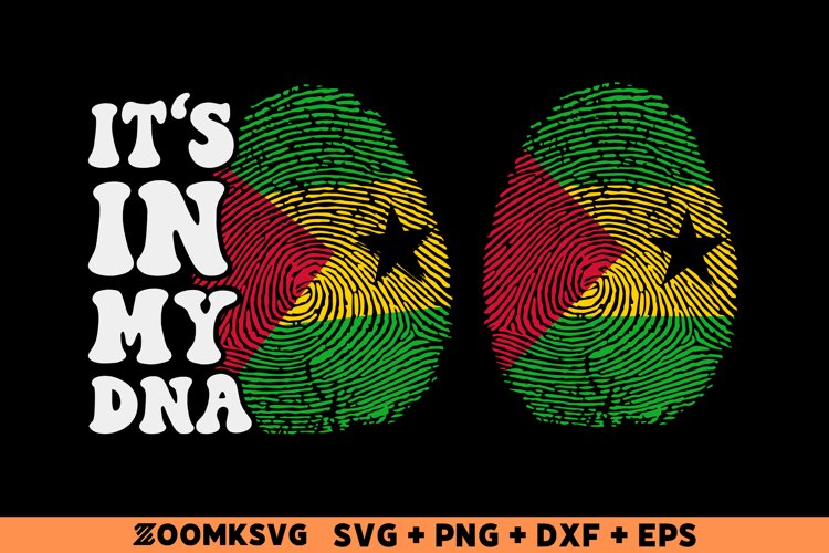 Its in my DNA Sao Tome and Principe Flag Fingerprint