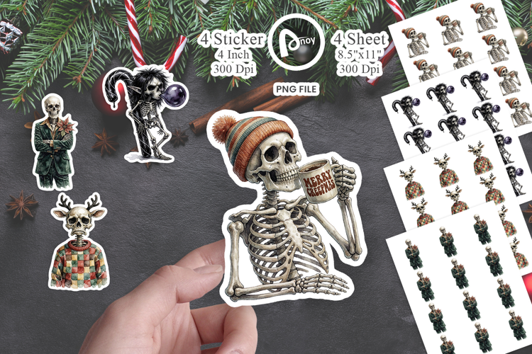 Sarcastic 70s Skeleton Sticker