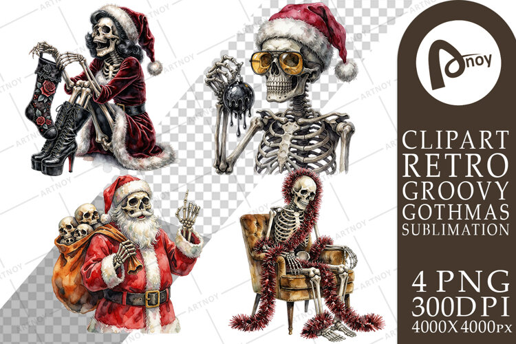 70s Skeleton Gothmas Sublimation example image 1