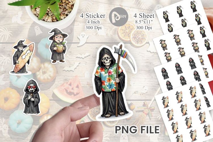 Sarcastic Aloha Reaper Sticker