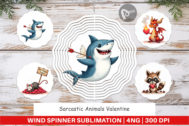 Cynical Critters Valentine Wind Spinner