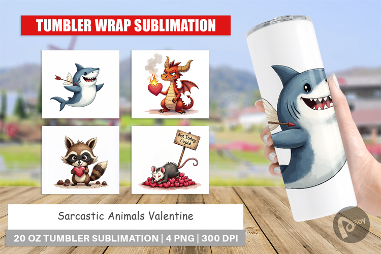 Cynical Critters Valentine Tumbler