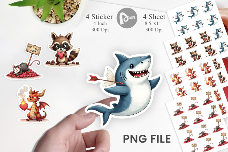 Cynical Critters Valentine Sticker