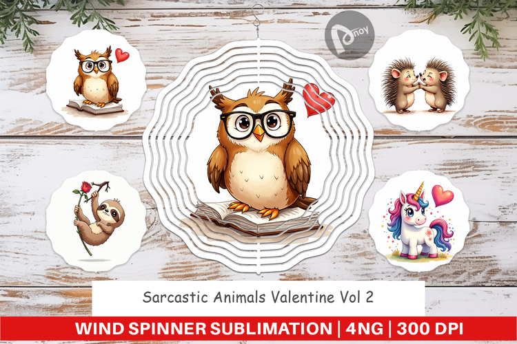 Cynical Critters Valentine Wind Spinner