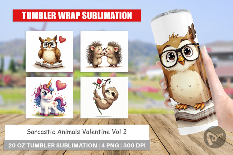 Cynical Critters Valentine Tumbler