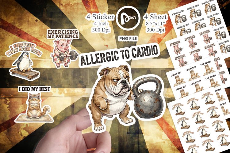Sarcastic Anti Fitness Sticker