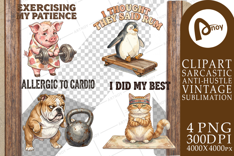 Sarcastic Anti Fitness Sublimation
